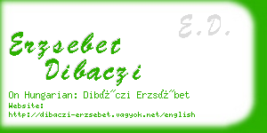 erzsebet dibaczi business card